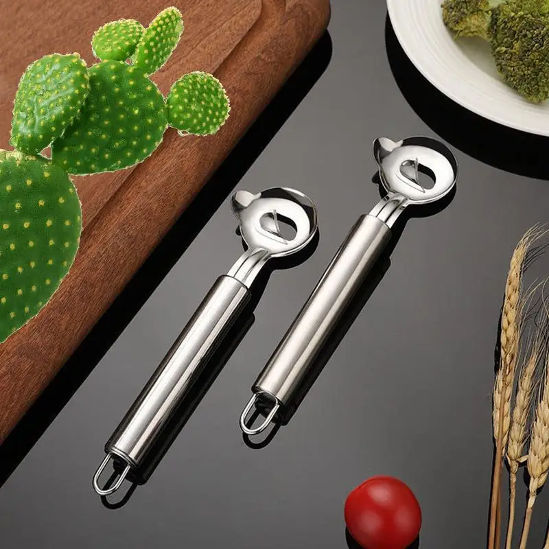 Stainless Steel Cactus Peeler Spoon 1Pcs Spoon Shaped Peeler for Home Kitchen Manual Tool N5Y7