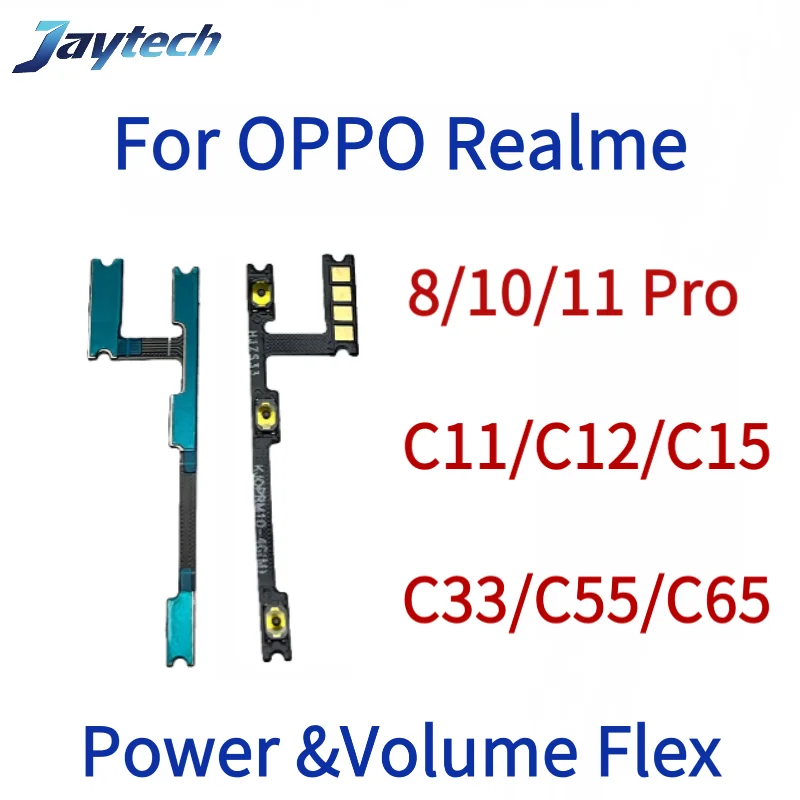 

10PCS For OPPO Realme 7i 8 10 C15 C17 C20 C21Y C25Y C30 C33 C55 C65 C67 Power on/off Volume Key Button Flex Cable Ribbon