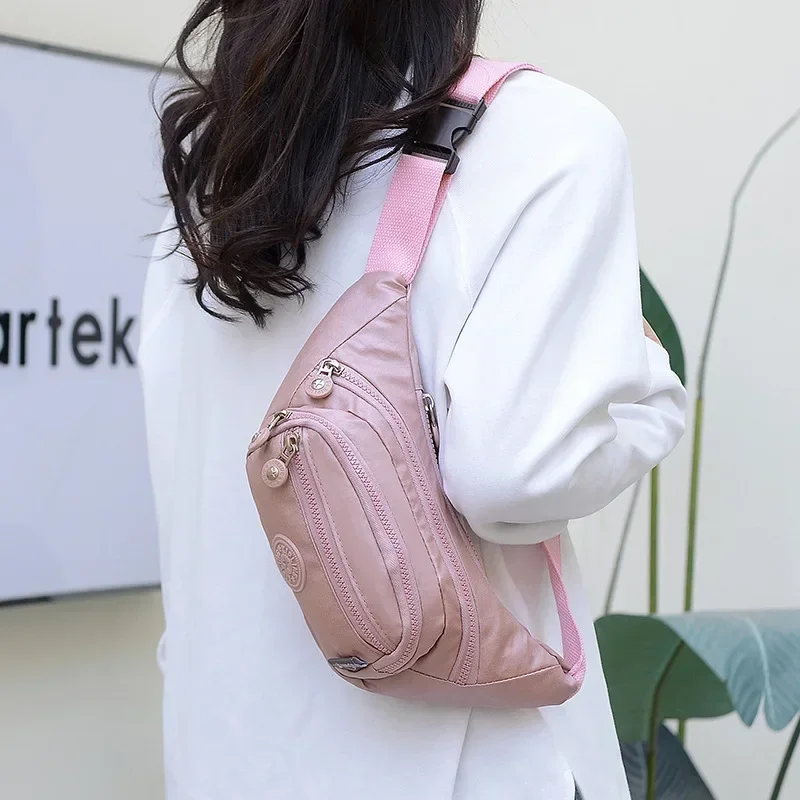 

‌2025 Shiny Waterproof Chest Bag with Monkey Keychain, Unisex Crossbody Sling Bag for Travel/Shopping‌