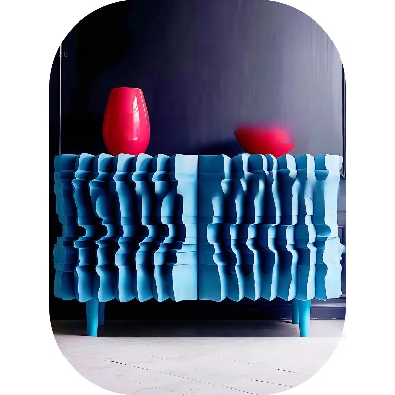 ntrance cabinet, entrance door decoration, petal-shaped living room storage decorative cabinet with a sense of design