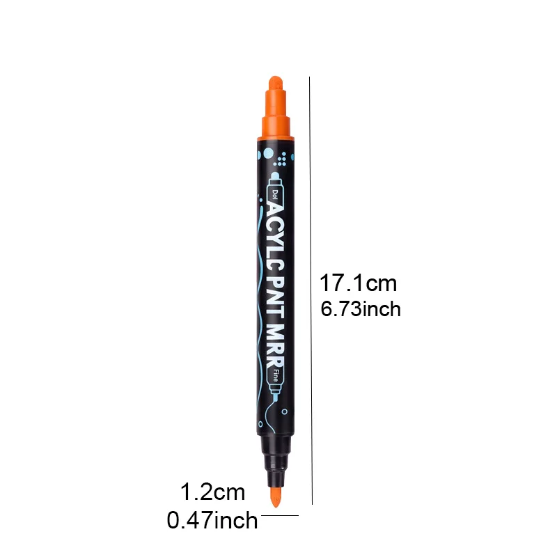 12 Colors Dual Tip Fabric Marker Set, Ideal for Hand-Painting on T-shirts, Canvas Shoes & Canvas Bags, Dot Tip for Dot Painting,