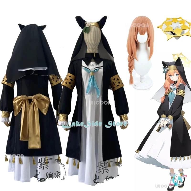 Game Blue Archive Iochi Mari Cosplay Costume Nun Sister Outfit Hasumi Cosplay Costume Prop Halloween Anime Set Women Dress