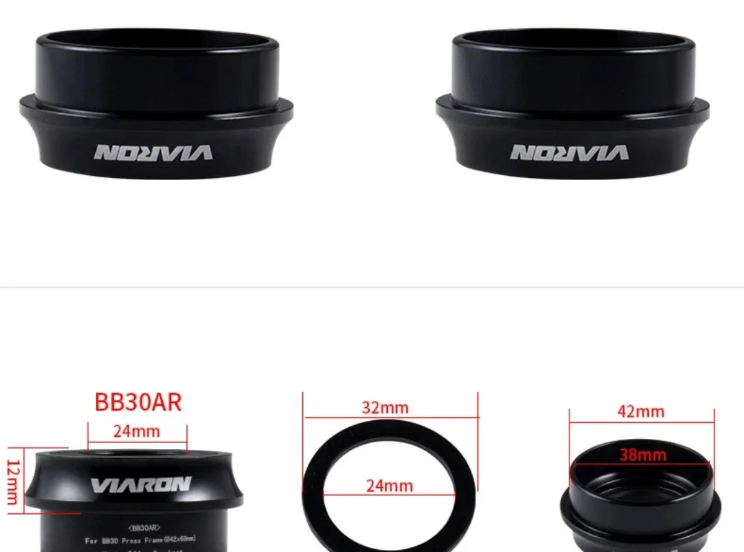 VIARON BB30 PF30 24mm Pressfit-Innenlager mit gedichteten Lagern für MTB und Rennrad, Pressfit-Innenlager für Shimano-Kurbelgarnituren – Detail 3