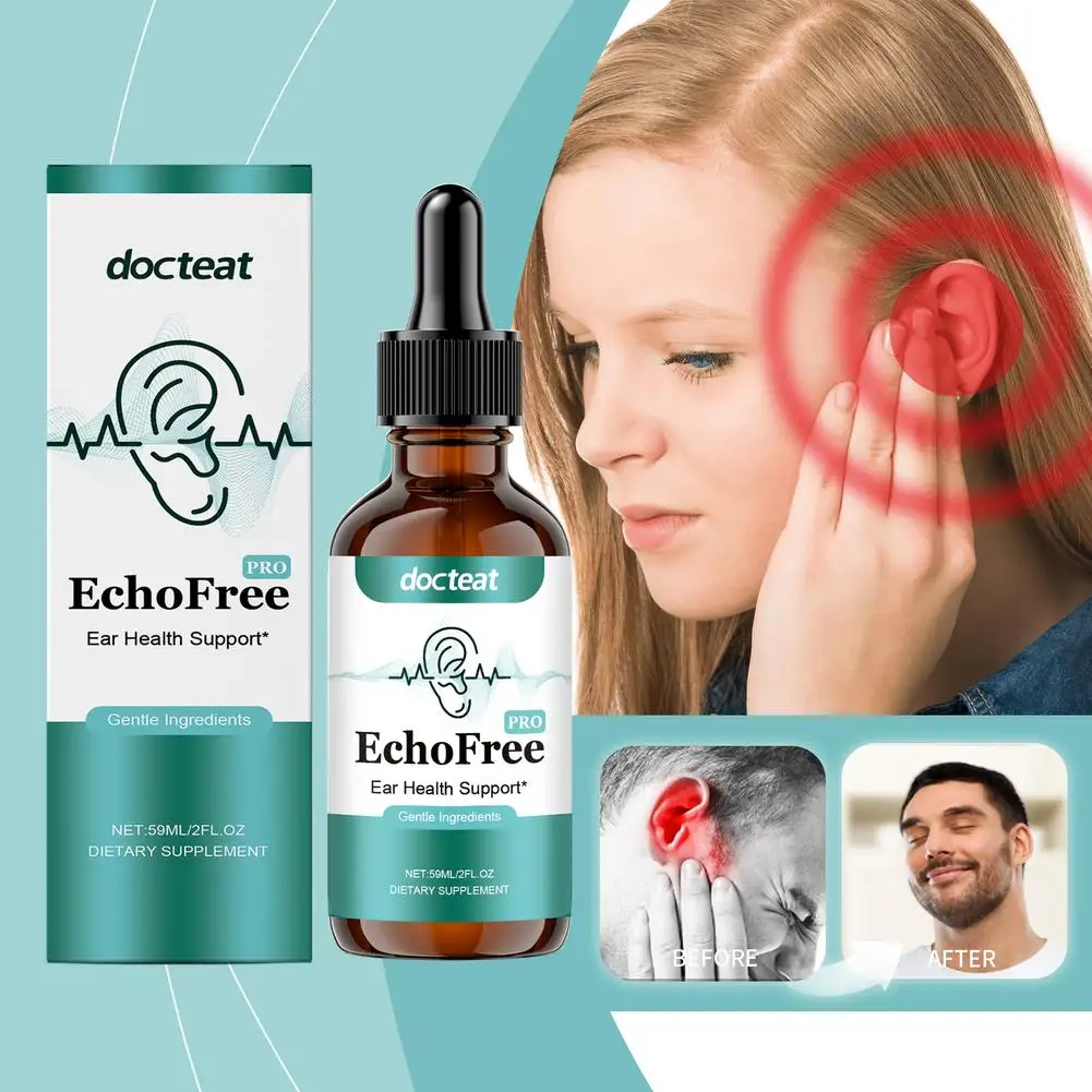 Tinnitus Relief Drops Ear Health Support Supplement Liquid Drops Natural Cochlea Earwax Softening Cleaner Daily Care Products