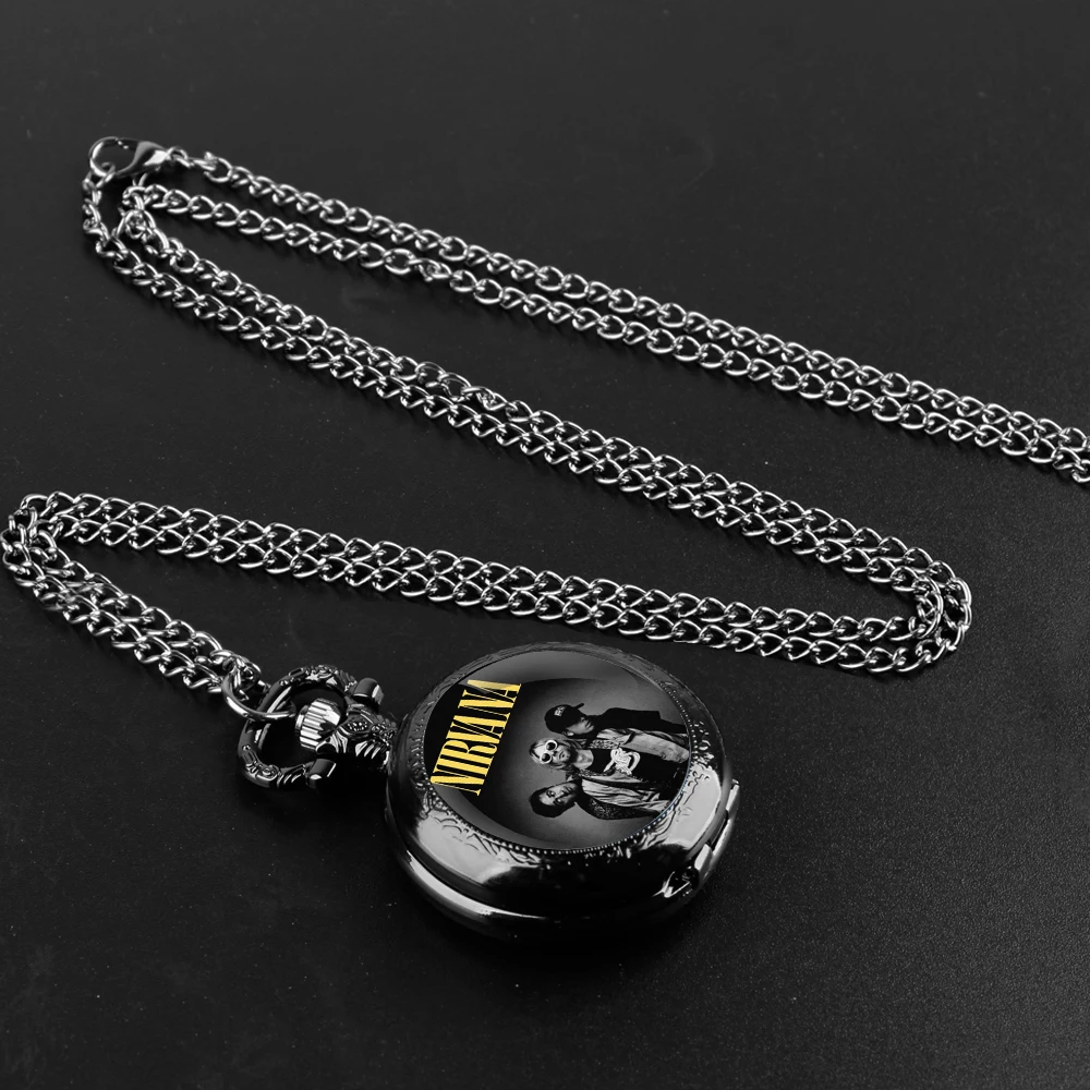 Famous Band Unique Gifts Vintage Arabic Numerals Quartz Pocket Watch Necklace Pendant Clock Chain Mens Women Especial Gift