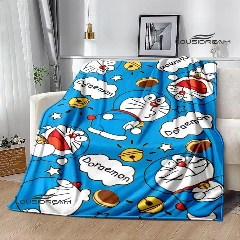 Cute D-Doraemons Cartoon Printed blankets Flange Warm blankets picnic blanket Home travel blanket bed linings Birthday Gift