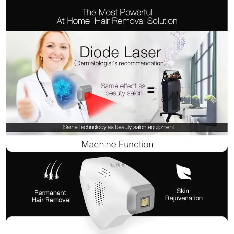 Portable Home Use Permanent 808nm Diode for Body and Face
