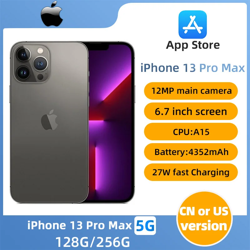 Apple iphone 13 pro max 256G All Colours in Good Condition Unlocked 6.7 inch Original used phone