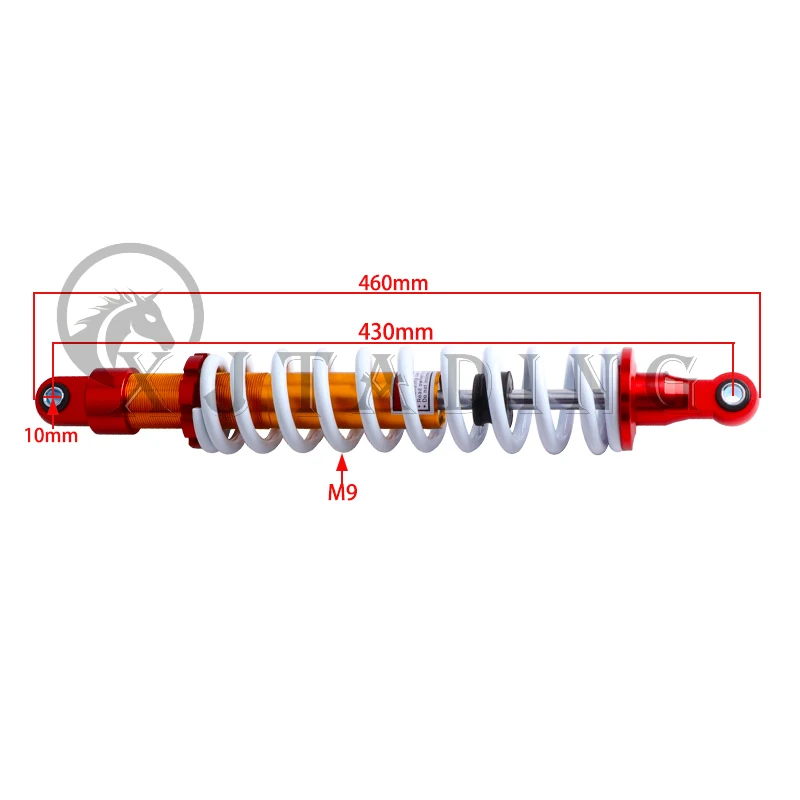 

430MM built-in airbag shock absorber suspension for DIY ATV Go kart Quad Bike Accessories