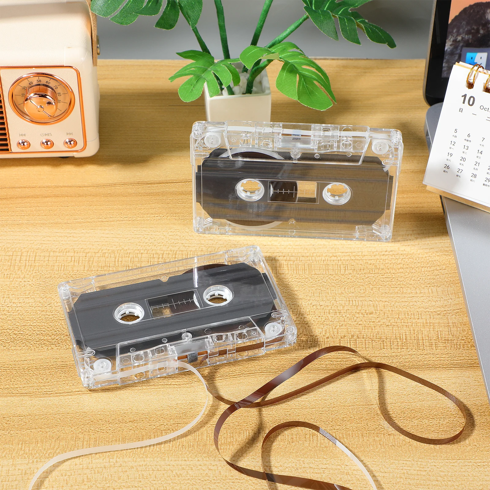 2 قطعة أشرطة كاسيت فارغة 30 دقيقة وقت التسجيل منخفضة الضوضاء شريط الصوت لتقوم بها بنفسك صوت الموسيقى التدريس قذيفة شفافة الرجعية #3