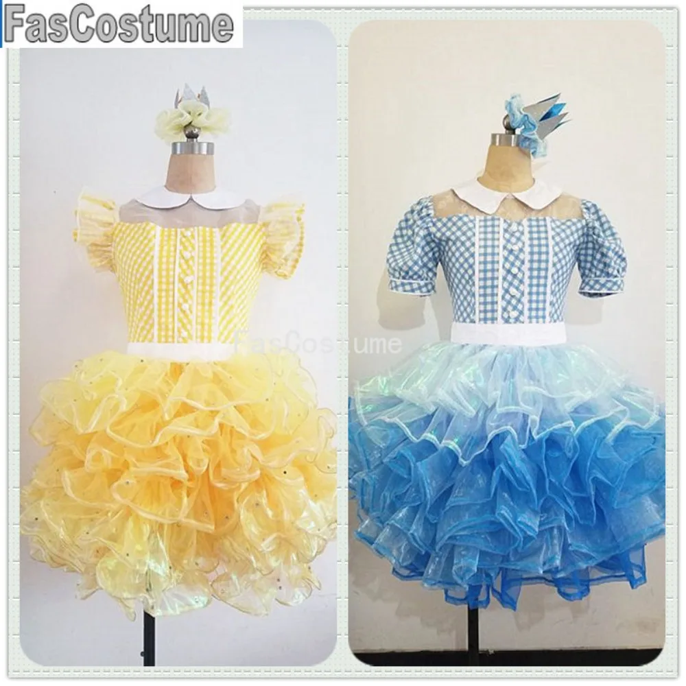 

Anime Lovelive Aqours Chika Ruby Hop Stop Nonstop 5th Concert SJ Cosplay Costume Lovely Dress Uniform Party Outfit