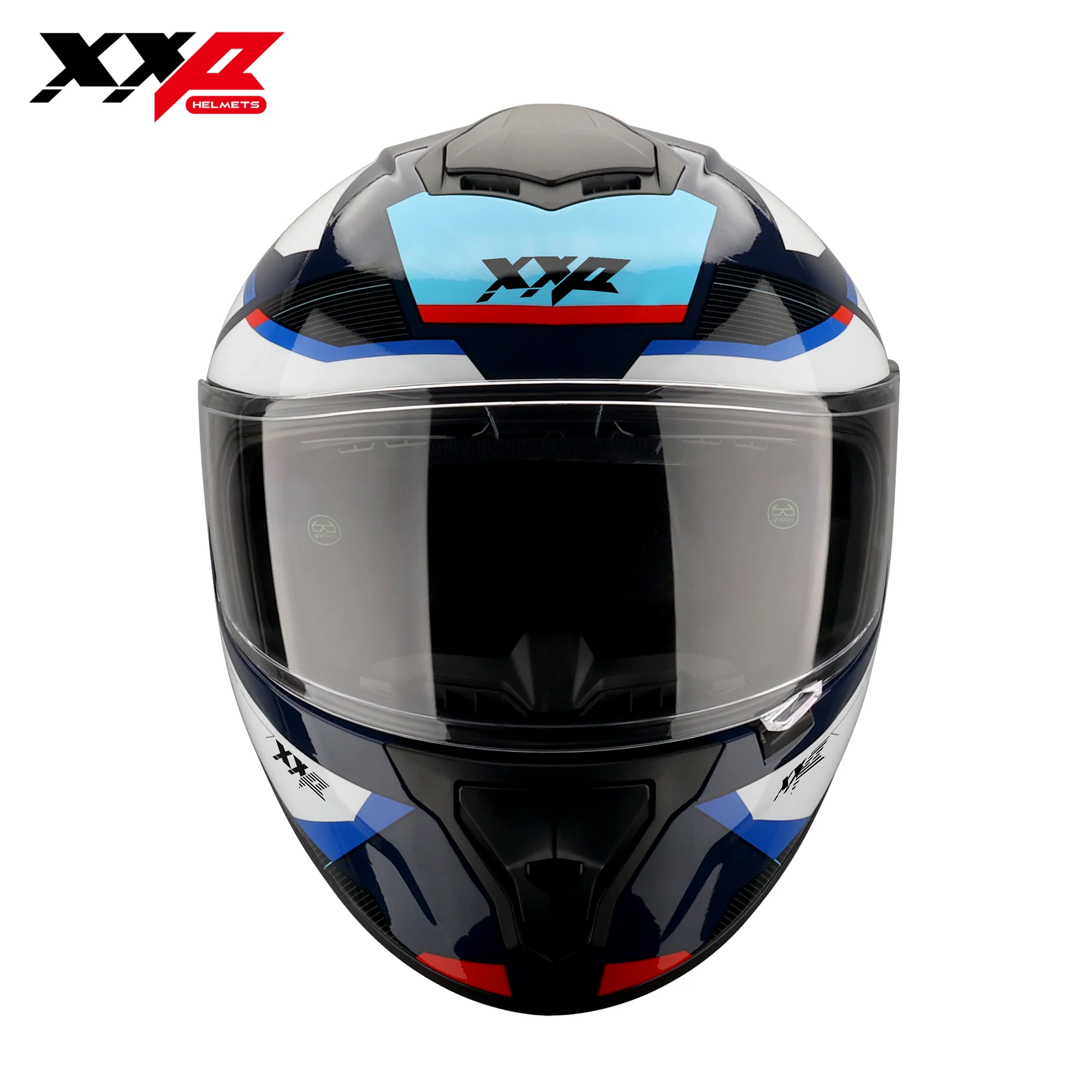 Motorcycle Helmets Xxp Warrior Dot Certified Motocross Full Face Gloss Double Visors Quick Release Large Spoiler Helmet