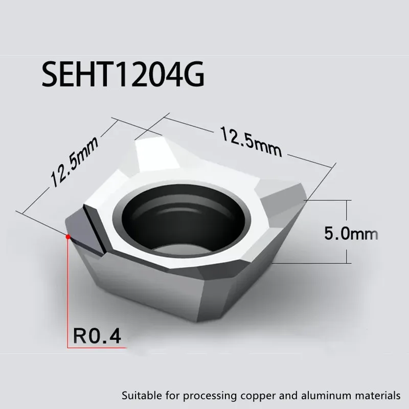 PCD SEHT1204G Insert Single Crystal Turning Tool High Hardness Diamond Cutter for Copper Aluminum to Achieve Mirror Effect