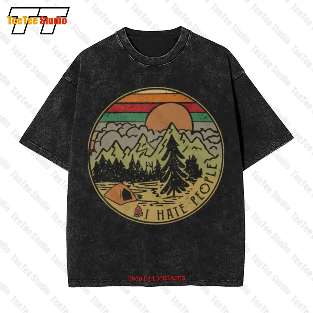 Camping I Hate People I Love Camping Vintage Oversized T-Shirt OZRX