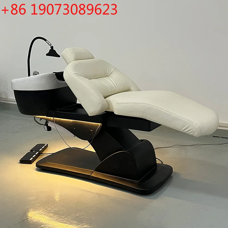 

High-end hair salon electric lift shampoo bed barber shop Japanese simple sitting full lying shampoo bed