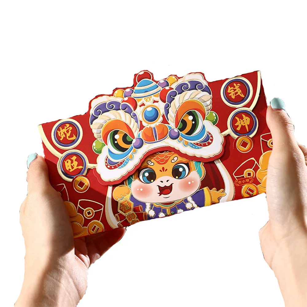 12/24pcs Chinese New Year Red Envelopes 2025 Year of The Snake Red Pocket Lucky Red Envelope Spring Festival Items National