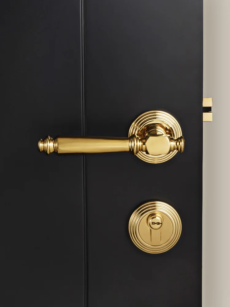 

DOOROOM Роскошный латунный дверной замок, блестящее золото, современный скандинавский стиль, ручка для межкомнатной двери спальни, изысканная фурнитура для гостиной