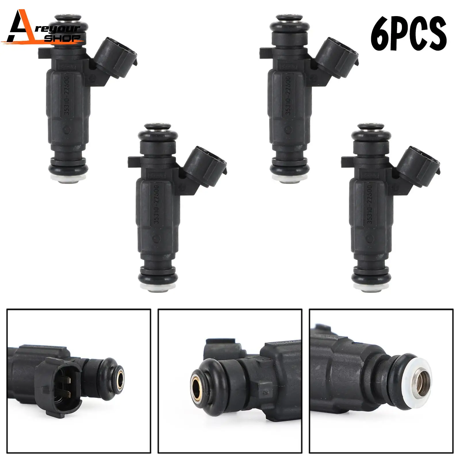 

Areyourshop 4pcs Fuel Injector fit For Hyundai Accent GT 2004 Hatchback 3-Door 1.6L 9260930006 83531022600 Car Auto Parts