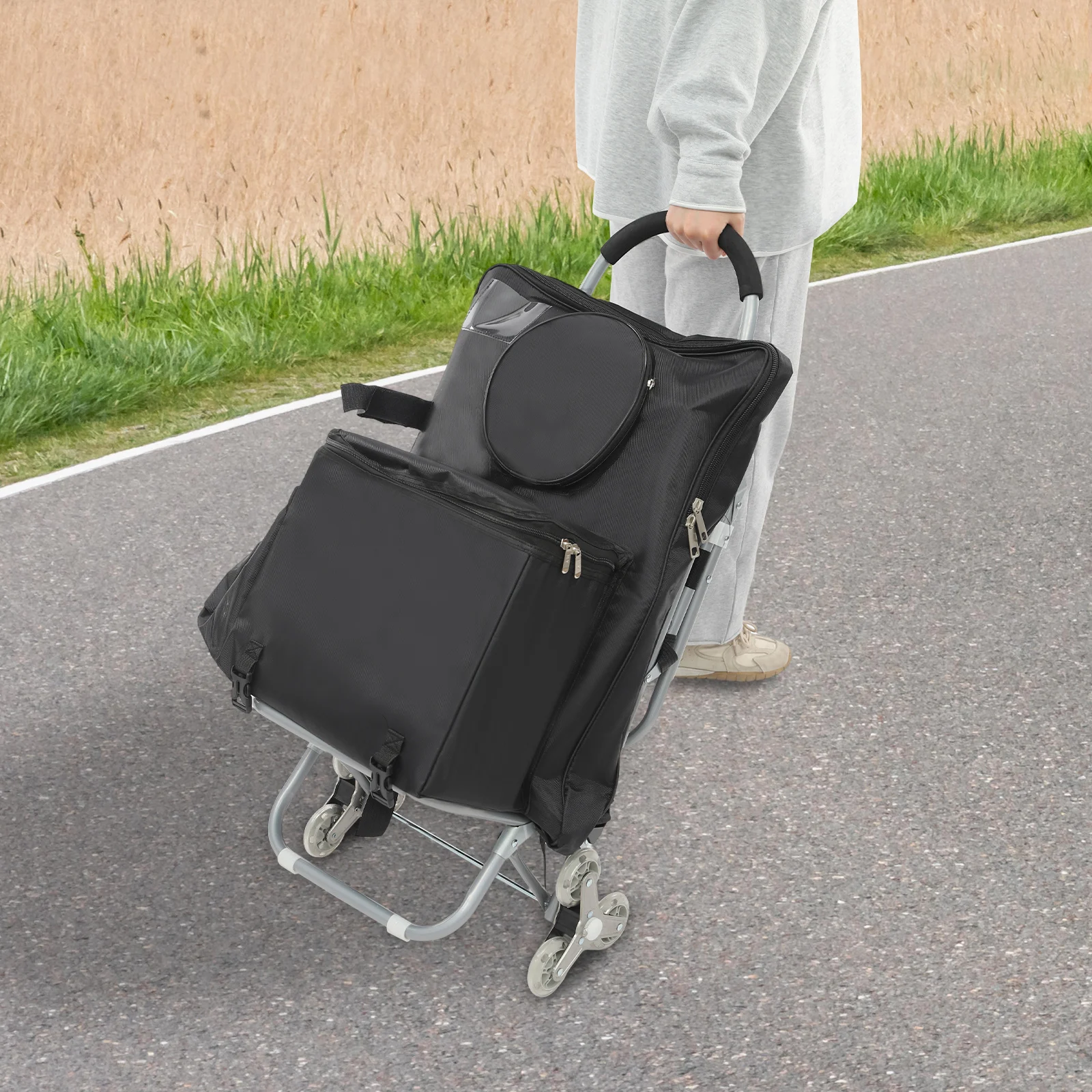 Multifunktionaler Kunstwagen mit durchdachtem Design – abnehmbare Aufbewahrungstasche für Farben/Pinsel/Papier, doppelt als Rucksack