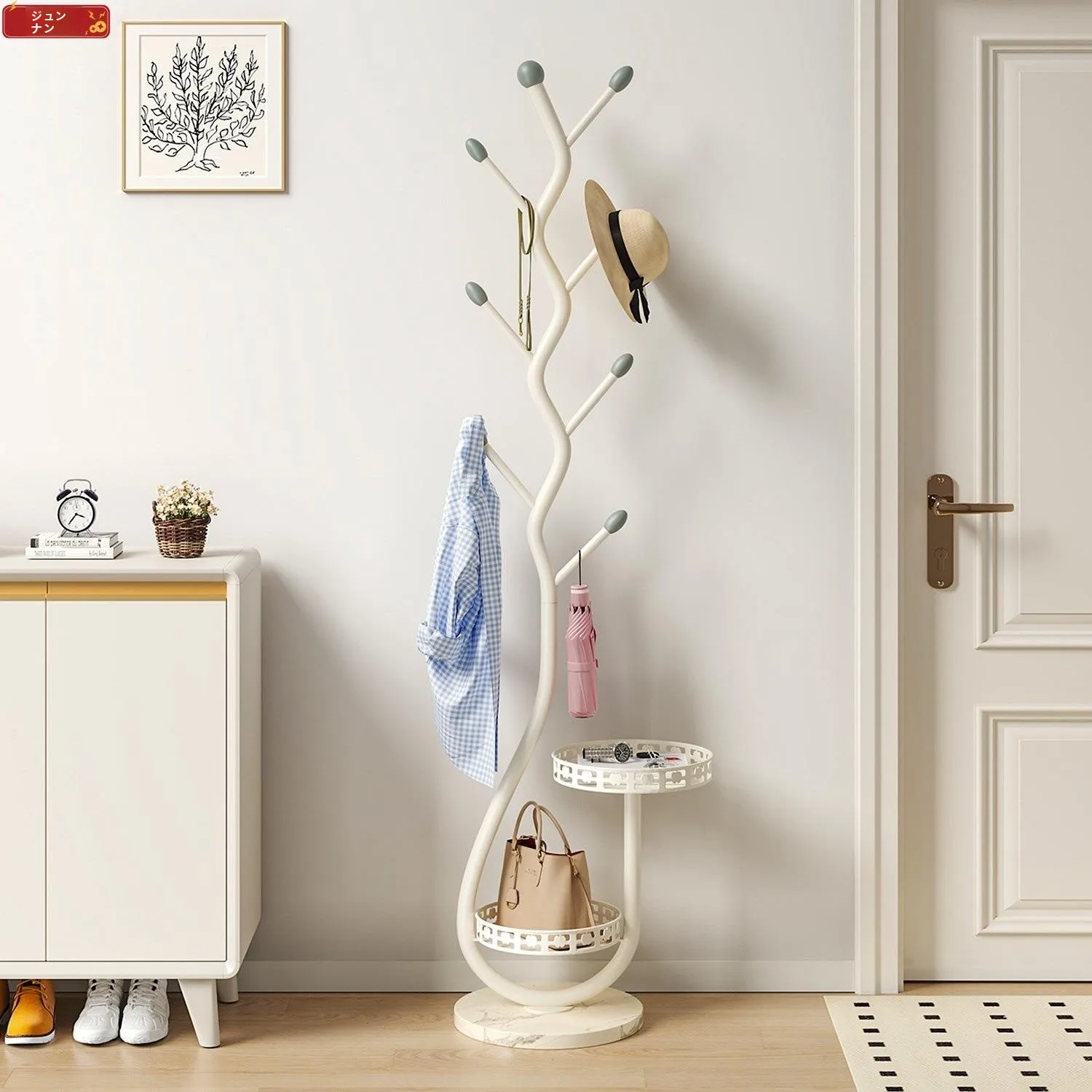 bedroom-luxury-iron-art-notebook-stand-wardrobe-branch-clothes-hanger-free-standing-entryway-hallway-storage-organizer
