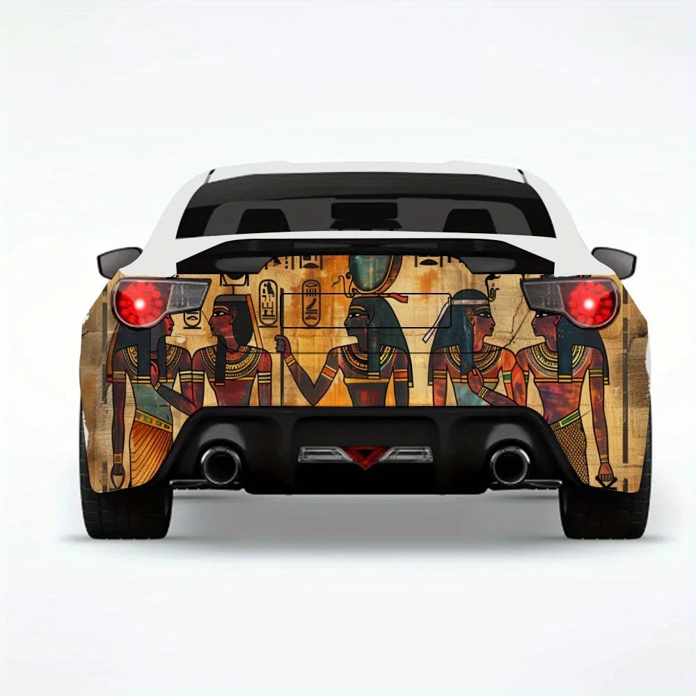 

Ancient Egyptian Figures Art,Vinyl Decal for Car Rear, Waterproof Self-Adhesive Vinyl Stickers for Vehicle Tail and Bumper, Deco