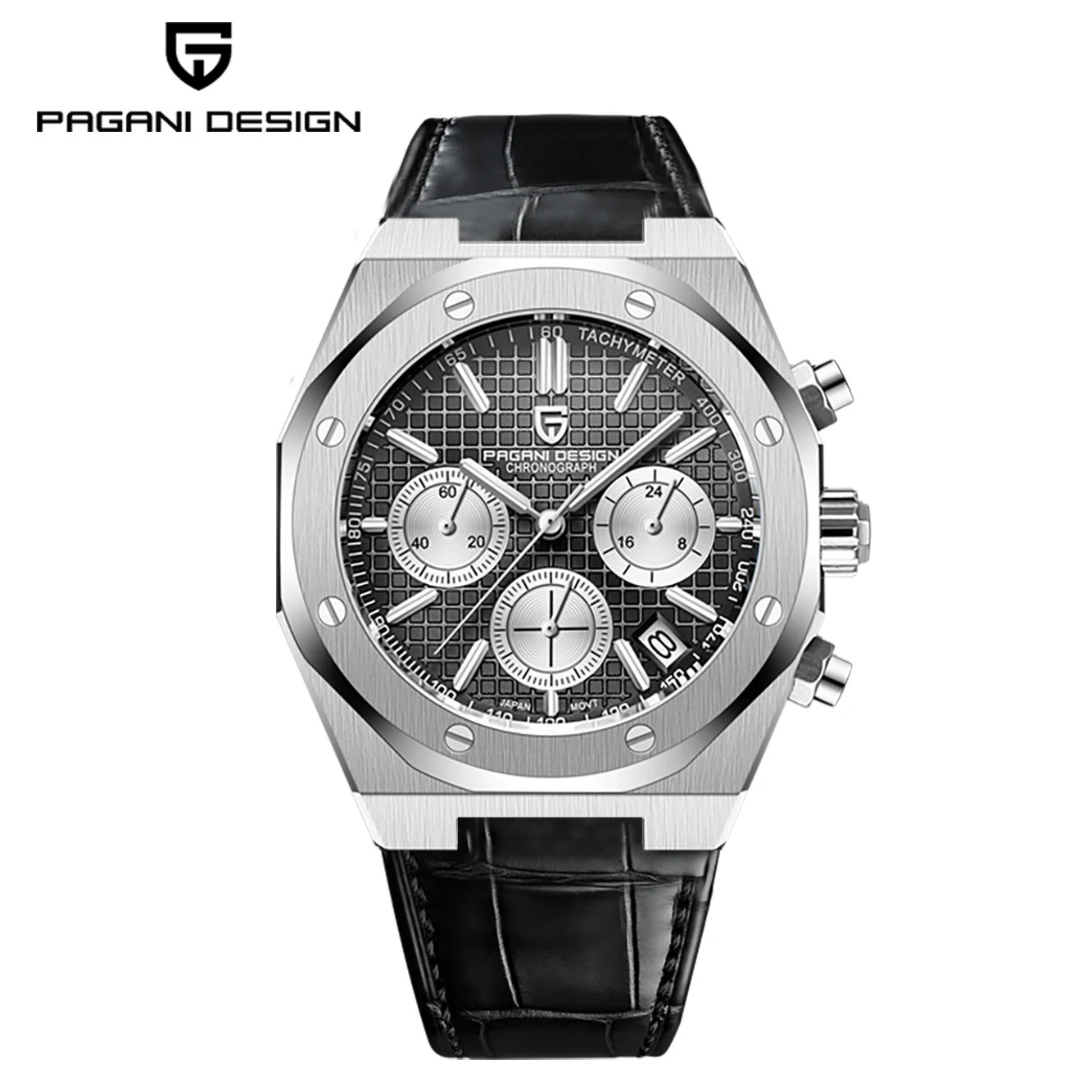 Pagani Design 2024 New 40Mm Men\'s Quartz Watch Sapphire Stainless Steel Waterproof 20Bar C3 Chronograph Reloj Hombre Watches for