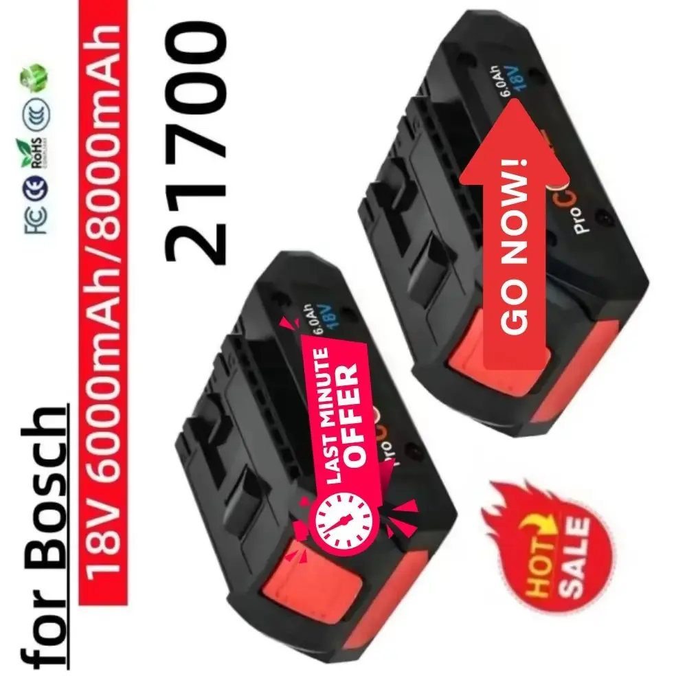 For BOSCH 18V ProCORE Li-ion Battery 21700 6.0Ah Replacement Professional Grade with BMS Compatible with BAT609 BAT618