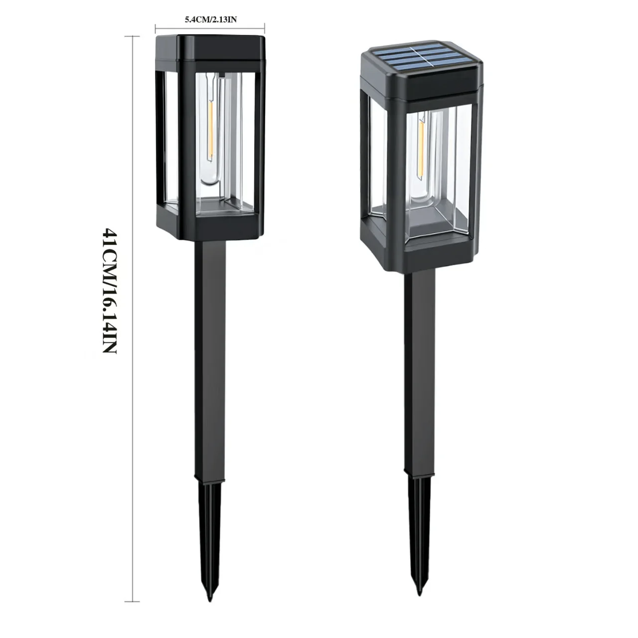 Upgraded Solar Panel Lawn Path Lights All Night Lighting Waterproof Outdoor Garden Walkway Yard Decorative Lamp 4Pack 7