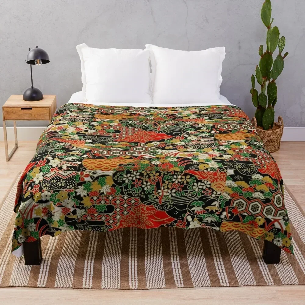 

Traditional Japanese Pattern Throw Blanket Blankets For Bed Giant Sofa Loose Personalized Gift Blankets