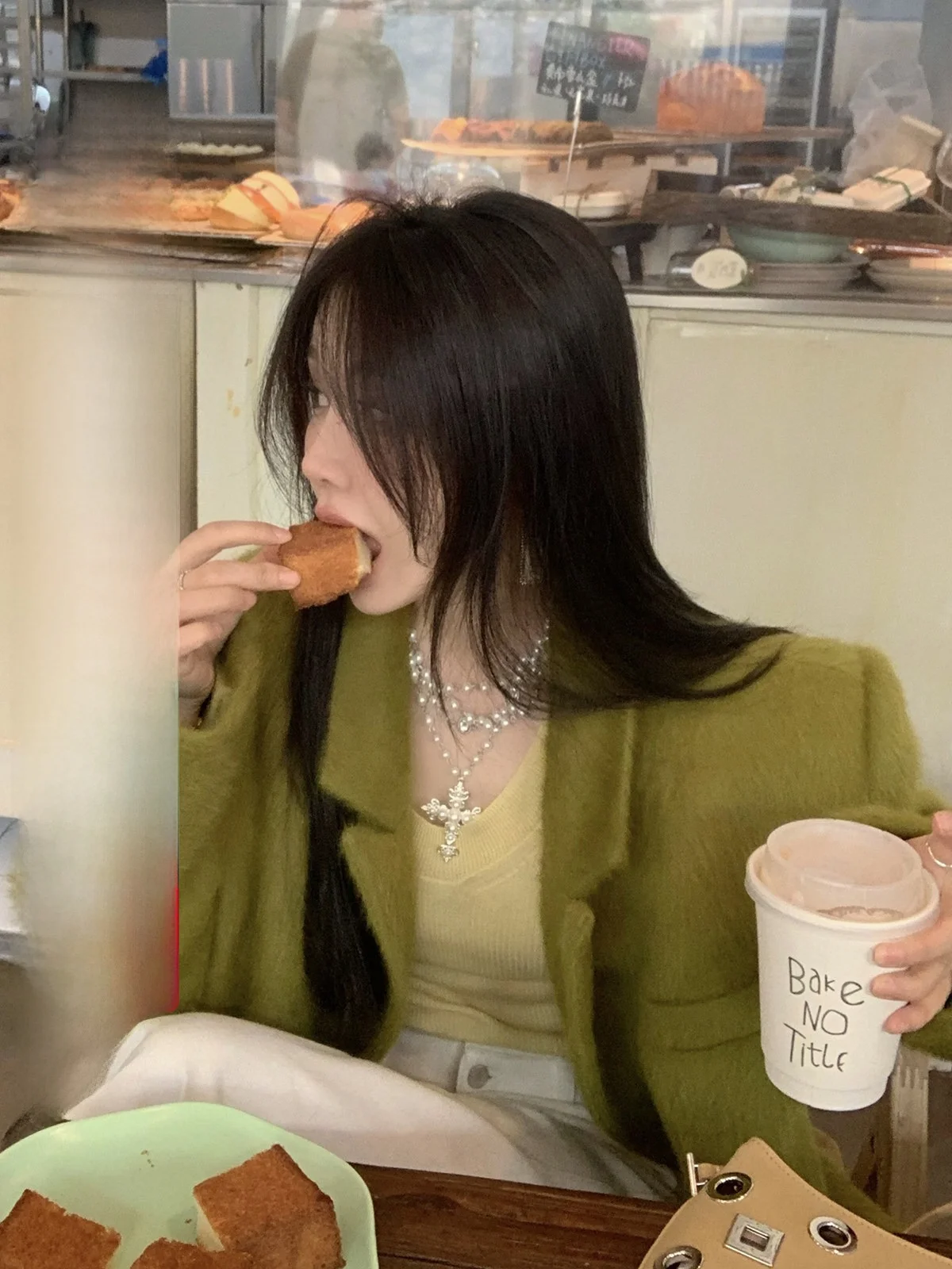 IUIU 온라인 캐주얼 토끼 벨벳 코튼 재킷 퓨어 컬러 앙고라 토끼털 아우터 고품질 레저 슈트 여성 패션