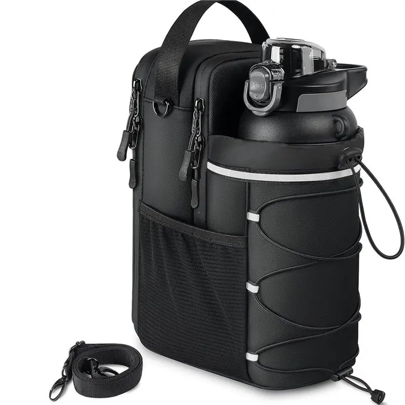 Magnetic Water Bottle Holder, Gym Bag For Men And Women, Gym Pouch With Shoulder Strap For Travel, Sports, Work, Fitnes