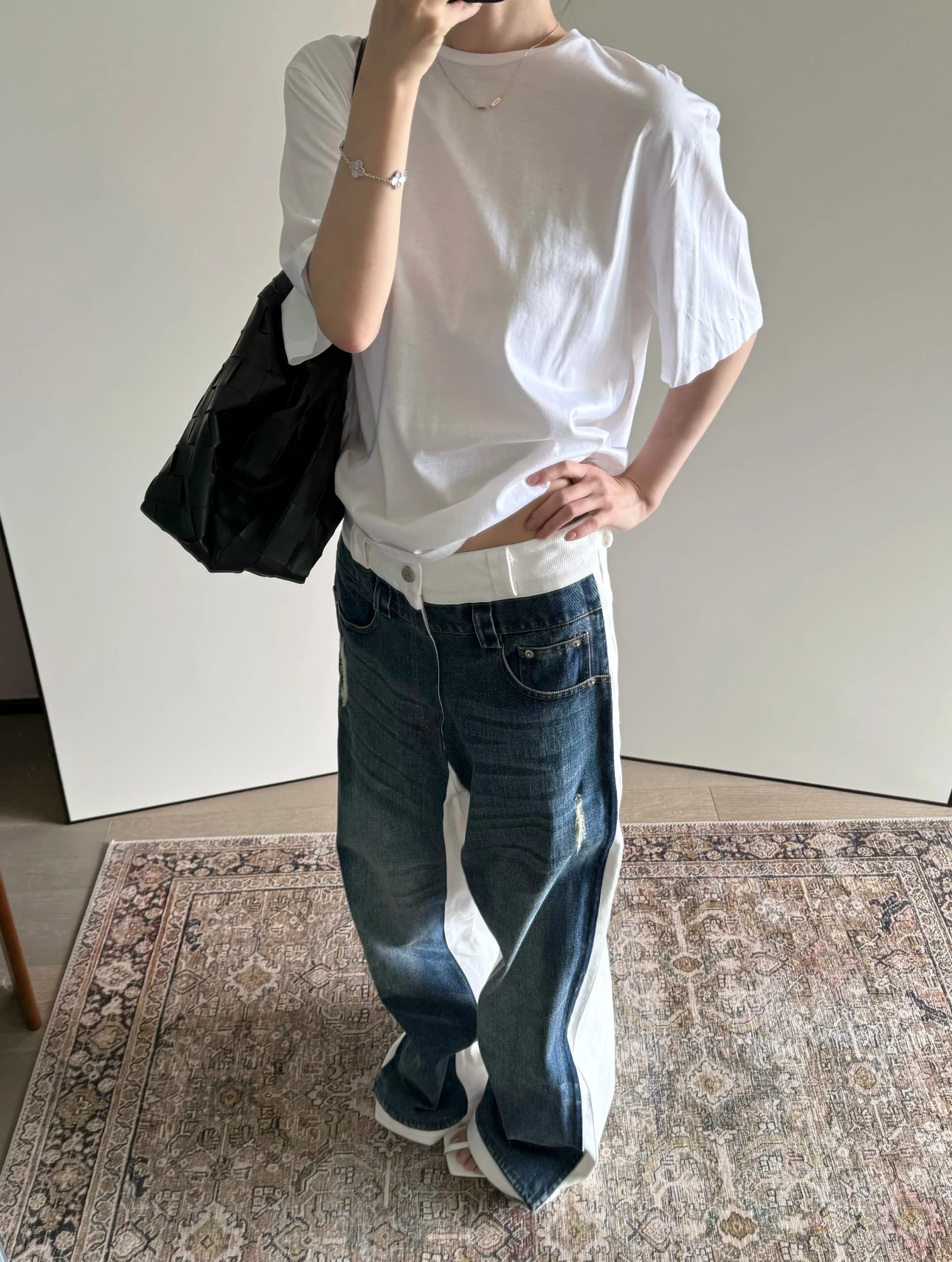 

Ретро-джинсы в американском стиле с сине-белыми вставками, мужские и женские, свободные, прямого кроя, модные, износостойкие, на все сезоны