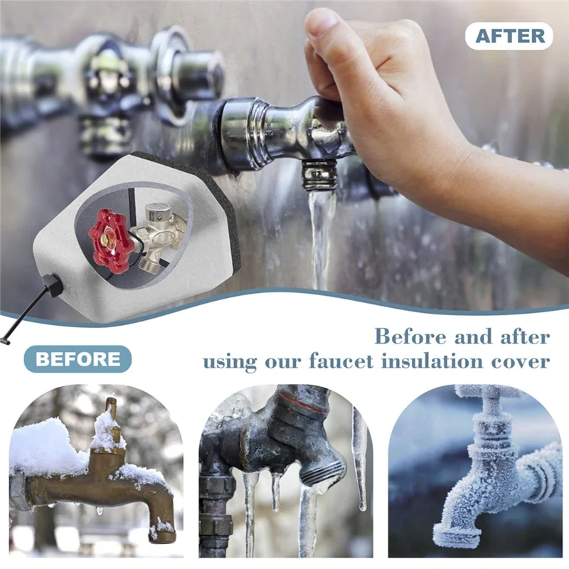 

2Pack Outdoor Faucet Covers For Winter Foam Faucet Cover For Winter Freeze Protection Outdoor Spigot Covers Winter