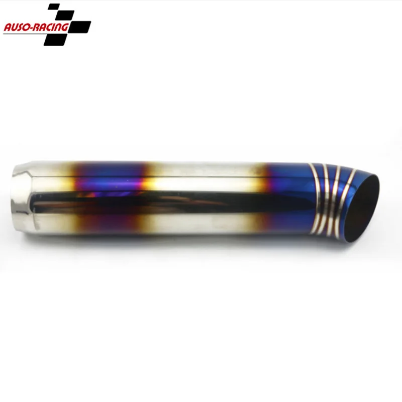 

Thailand Hot Sale Car Modification Baking Blue Tailpipe Decorative Muffler Stainless Steel Exhaust Pipe Bracket76mm67mm