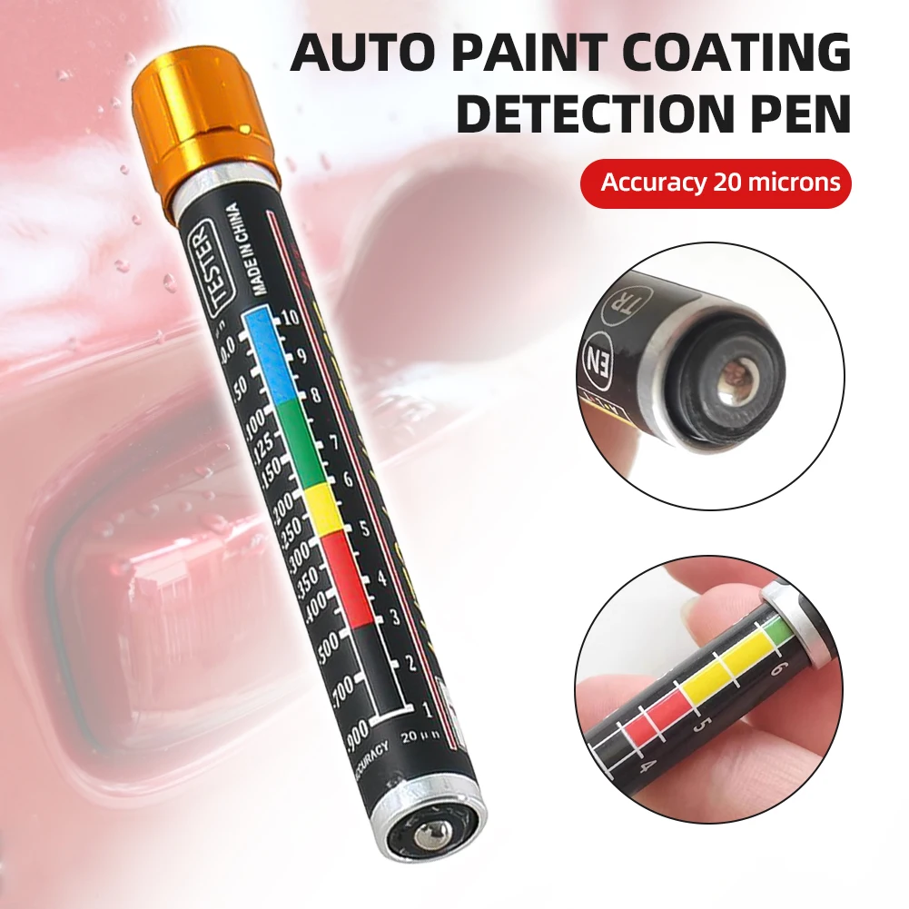 Car Paint Test Thickness Tester Meter Gauge Auto Paint Cars Paint Crash Check Test Paint Tester with Magnetic Tip Scale