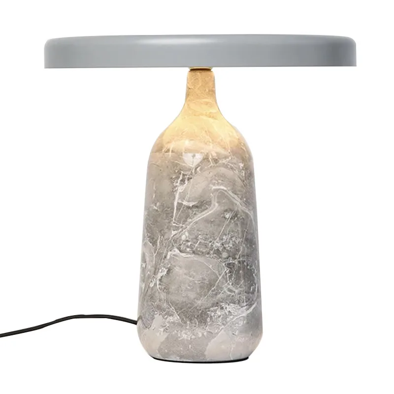 

Postmodern Bedroom Bedside Table Lamp Modern Simplicity Personality Creative Model Room Designer Marble