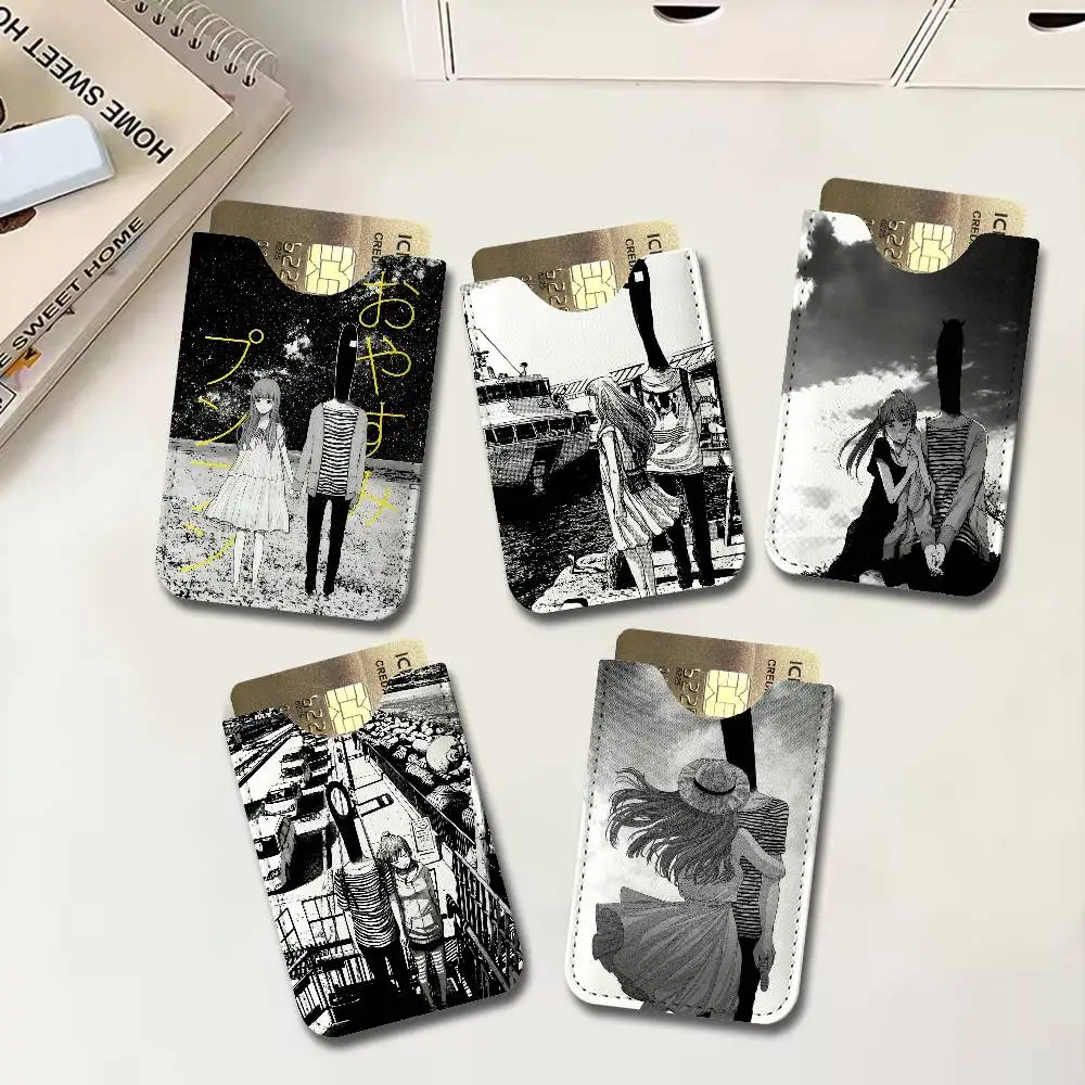 Anime G-Goodnight Punpun PU Leather Card Holder Sleeve for Credit Cards,Secure/Slim Design, Travel Storage Essentials