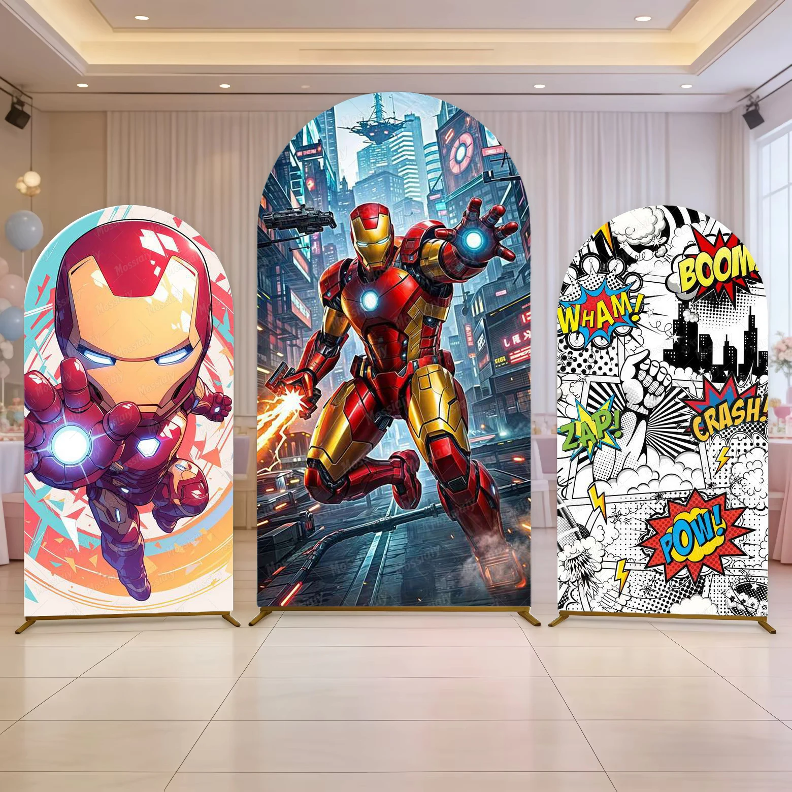 Fondo de Arco para Cumpleaños Infantiles, Tema de Superhéroes de Marvel, Decoración para Baby Shower, Fondos para Fotografía, Accesorios para Fotos