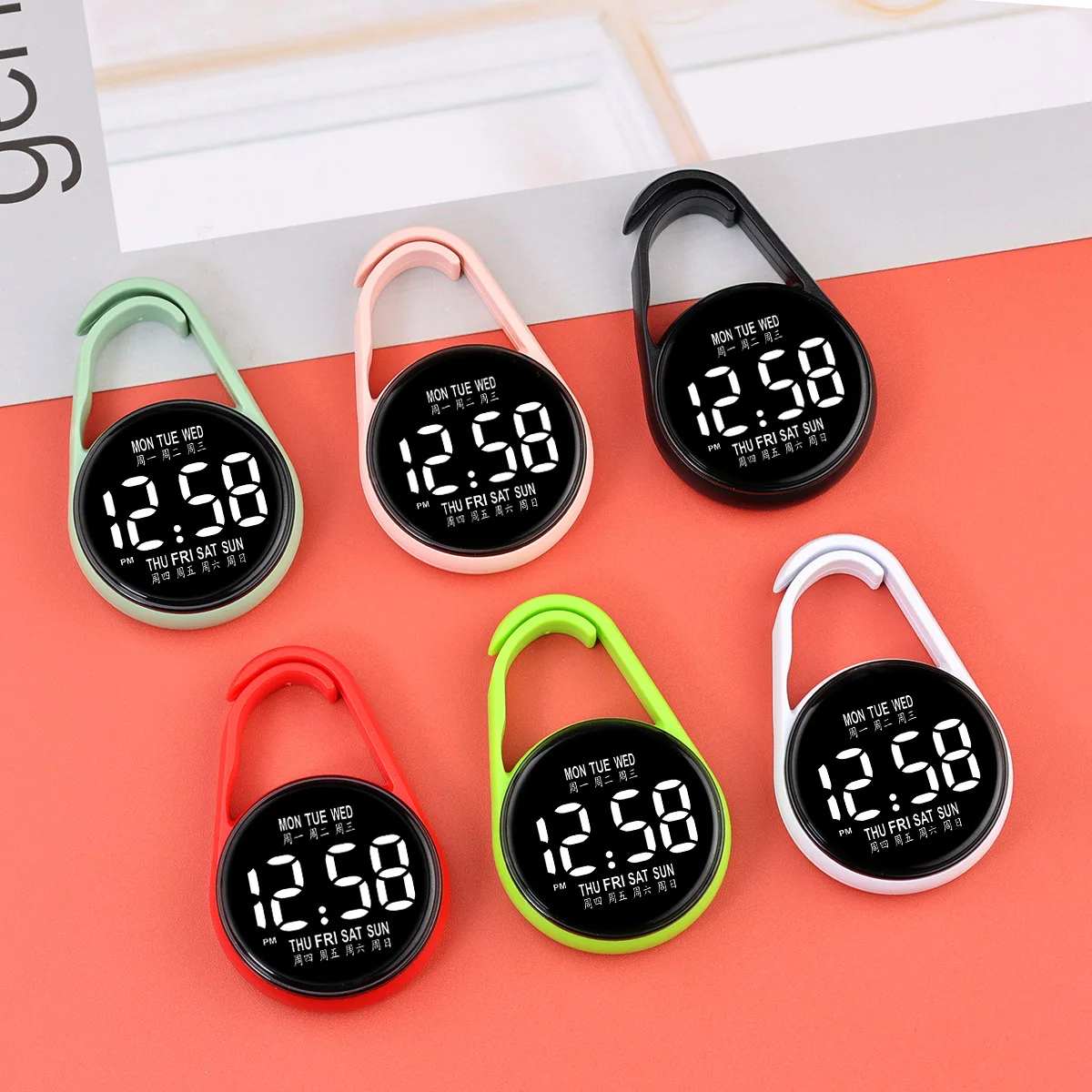 10pcs/lot Nurse Watch Luminous Small Quartz Watch Men's And Women's Watch Fashion Keychain Hanging Watches Elderly Hanging Clock