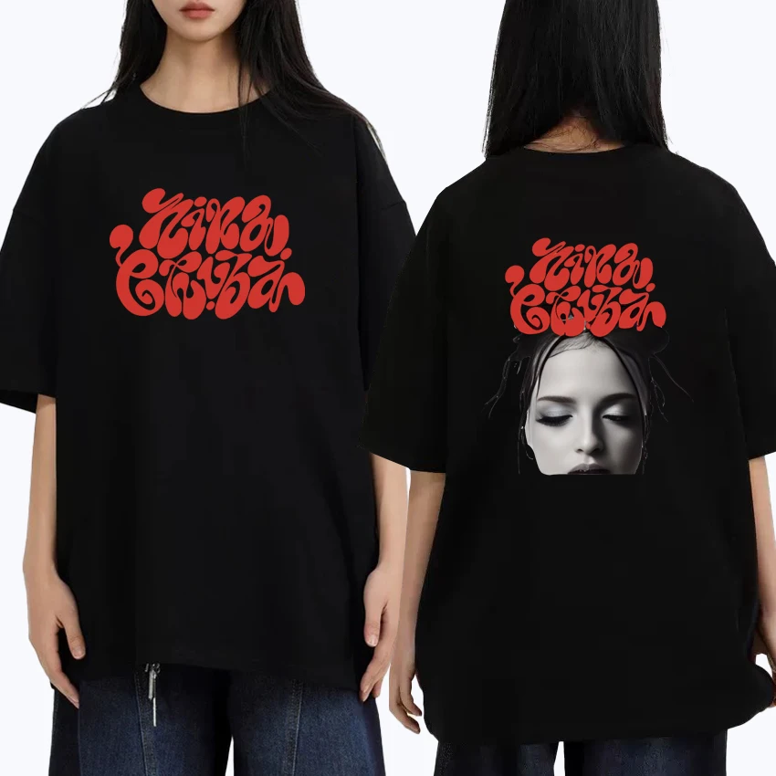 

Summer Nina Chuba Album Tour 2025 Double Sided Printed Tee shirt 100% Cotton Men Women short sleeve t-shirts Unisex Hip Hop Tops