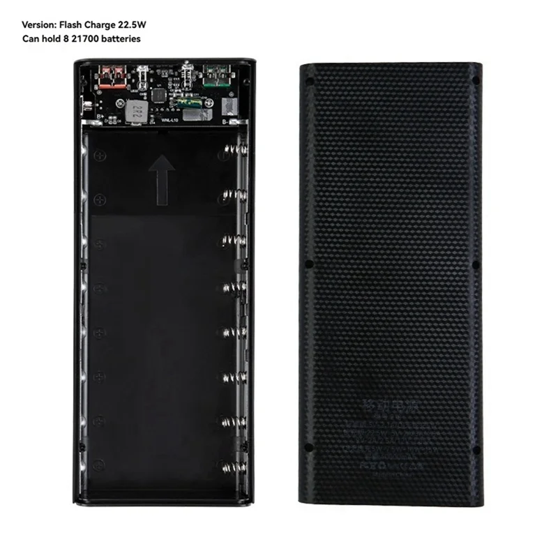 B04B-Power Bank DIY Shell Case Battery Charger Box With Lighting Function 8X21700 Battery Shell Storage Organize 22.5W+15W