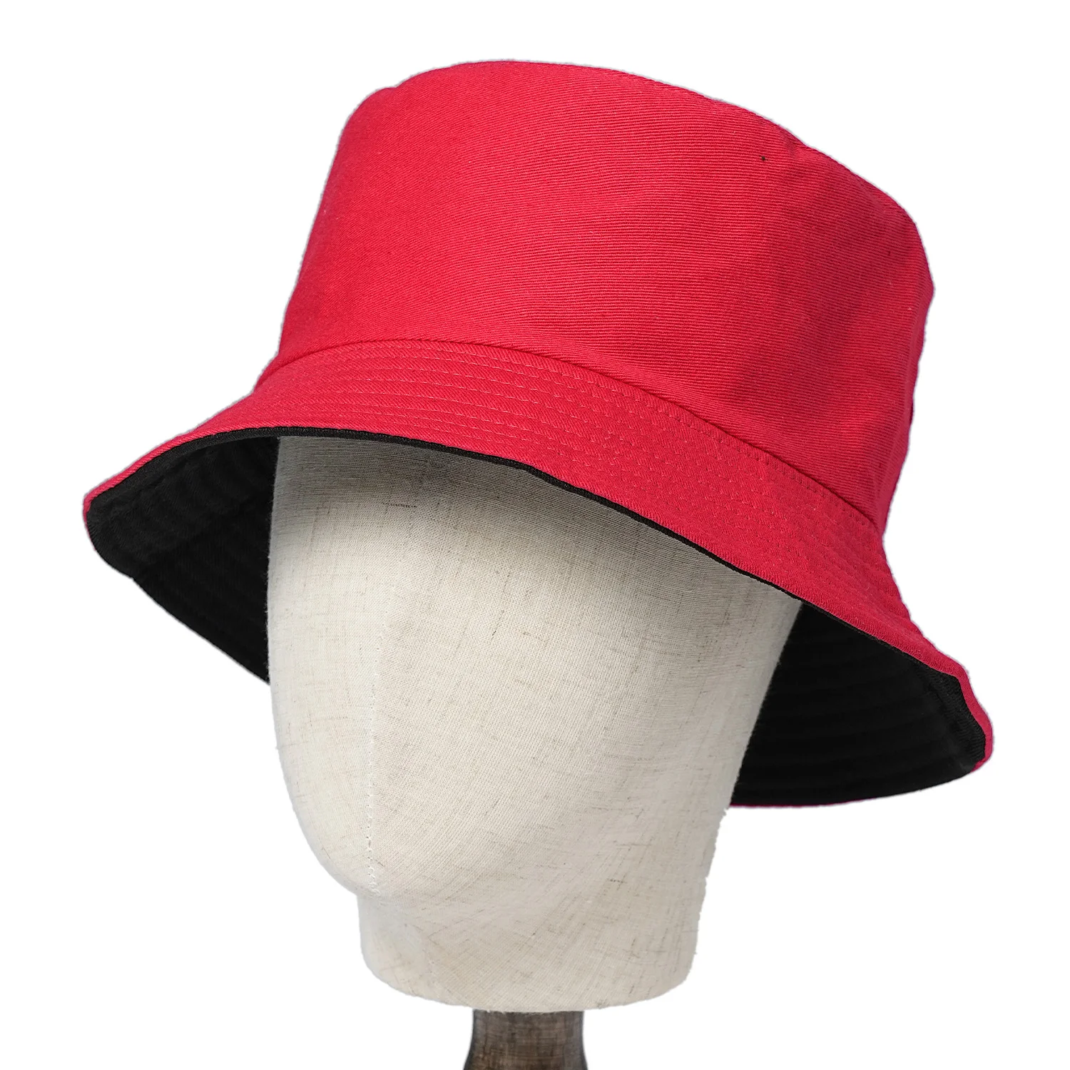 New Unisex Cotton Bucket Hat Two Side Wear Women Summer Sunscreen Panama Men Outdoor Fisherman Beach Cap Boonie Sunhat