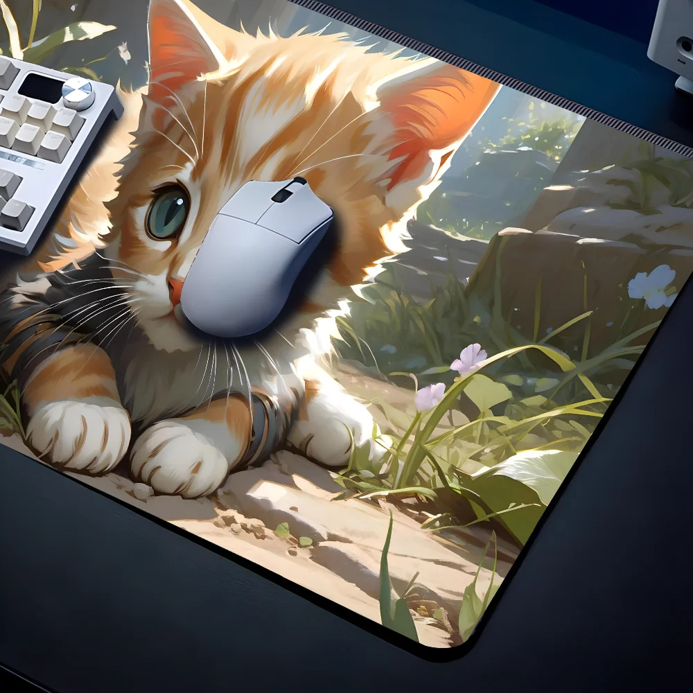 Cute Animal Cat Mousepad Mouse Mat Desk Mat With Pad Gaming Accessories Prime Gaming XXL Keyboard Pad