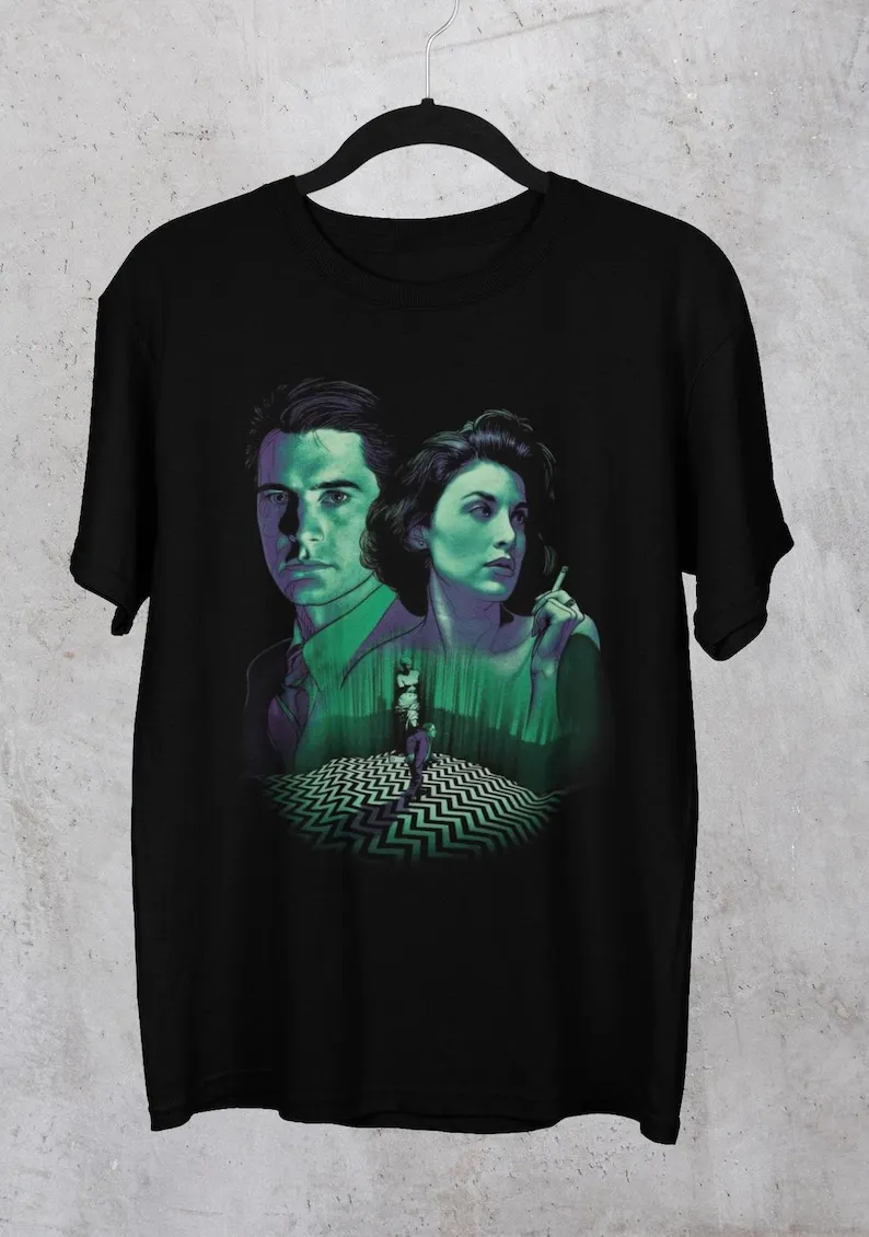 Twin Peaks Crewneck T-shirt, David Lynch, Gift for movie TV show lovers, Fire Walks With Me