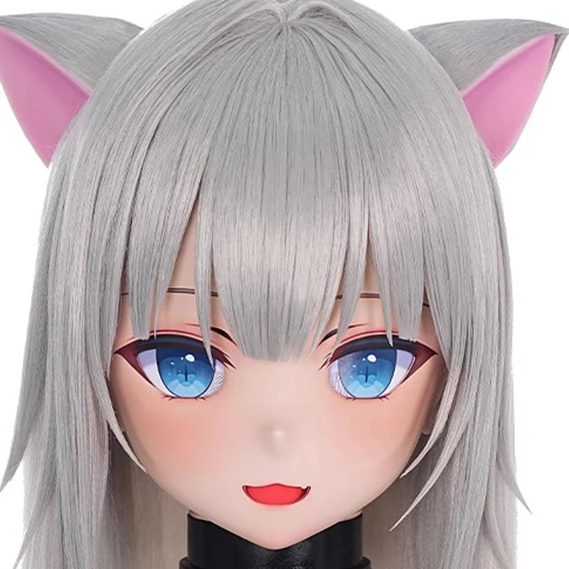 

(MEO0105) Customize Handmade Full Head Lockable Crossdress Male to Female Japanese Cartoon Anime Game Character Kigurumi Mask