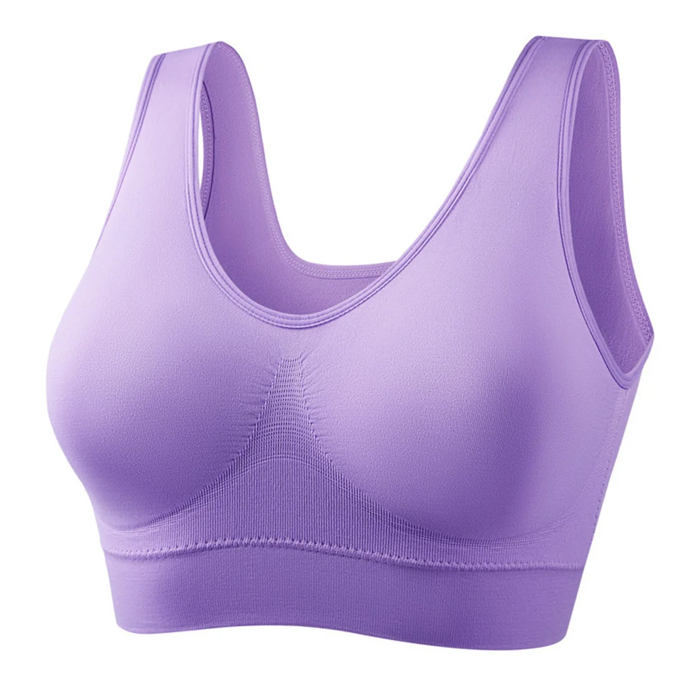 Womens Underwear Womens Bra Plus Size Regular Running Brassiere Running Vest Slight Strech Solid Color Comfortable