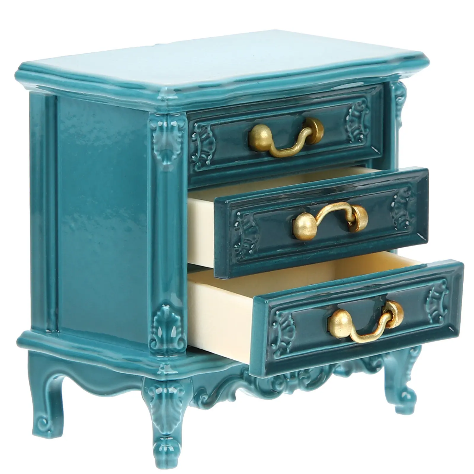 

Miniature Night Stand Bedside Table Plastic Mini House Furniture Realistic Tiny Accessories Decoration House Nightstand