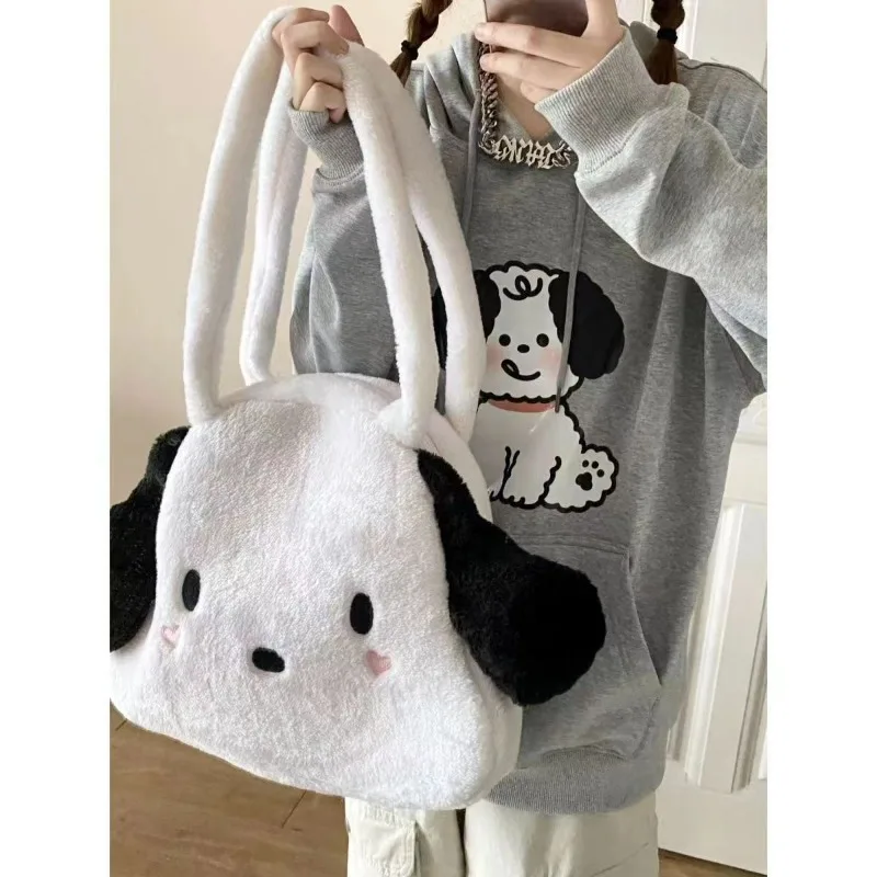 

Sanrio Plush Bag Cute Cartoon Plush Handbag New Personalized Shoulder Student Bag Girls Large Kawaii My Melody Capacity Handbag