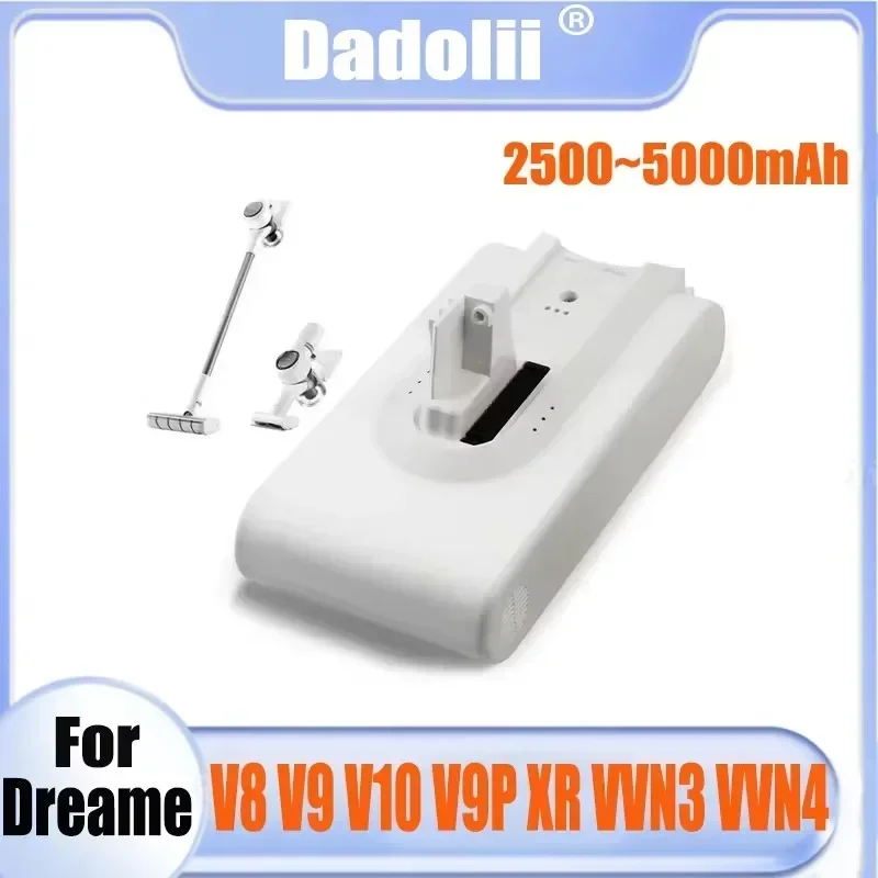

Обновленная литиевая батарея для Dreame V8 V9 V10 V9P XR VVN3 VVN4 5000 мАч, долговечный аккумулятор для беспроводного ручного пылесоса