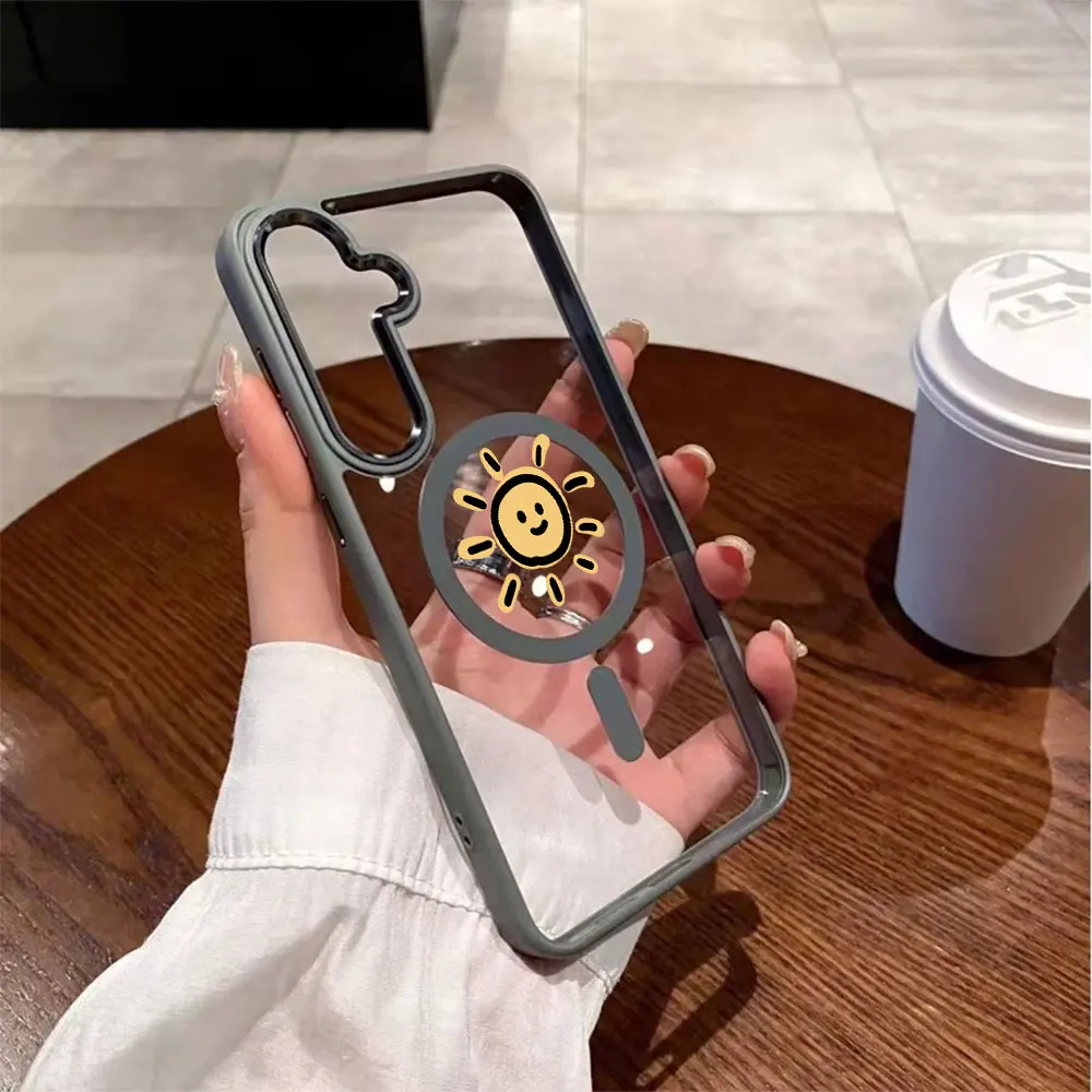 Pretty Lovely Cartoon Magnetic Wireless Charging Phone Case For Samsung Galaxy S26 S25 S24 S23 S22 Ultra Plus FE Anti-Drop Cover - view 2